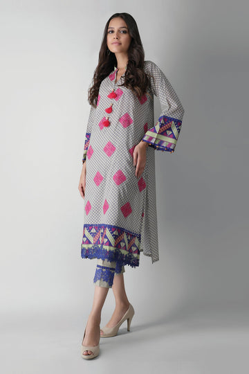 Khaadi I21211 Off-white Summer Lawn 2021